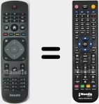 T&eacute;l&eacute;commande pour remplacer RC43J-01 (996596001842)