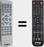 T&eacute;l&eacute;commande pour remplacer RCT195DB1 (36166550)