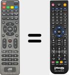 Télécommande pour remplacer RM-C3411 (135DDVB00103)