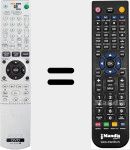 Télécommande pour remplacer RMT-D224P (988509569)
