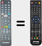 Télécommande pour remplacer Blau005 (RMCCBU0009N)