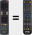 Télécommande pour remplacer GB042WJSA (RRMCGB042WJSA2)