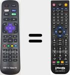 Télécommande pour remplacer Roku TV (Y010301000509000)