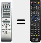 T&eacute;l&eacute;commande pour remplacer RC 1072 (08004716)