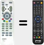 T&eacute;l&eacute;commande pour remplacer RCT 311 TAM 1 (21282900)