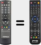 T&eacute;l&eacute;commande pour remplacer TP017