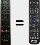 T&eacute;l&eacute;commande pour remplacer CT-90327 (RM-D759)