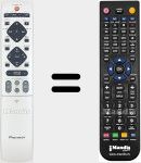 Télécommande pour remplacer XXD3076