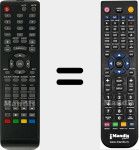 T&eacute;l&eacute;commande pour remplacer TVD-224 LED MP 01