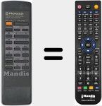 Télécommande pour remplacer CU-DC021 (AXD1184)