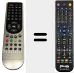 Télécommande pour remplacer RCH 5 J 52 (XLX187R)