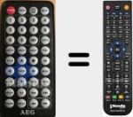 Télécommande pour remplacer DVD 4533 TFT
