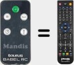 Télécommande pour remplacer TF1004R-E (Babel RC)