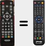 T&eacute;l&eacute;commande pour remplacer Easy Home TDT HD Nan