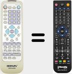 Télécommande pour remplacer DVD Player (HTF2L26D4)