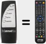 Télécommande pour remplacer ZEPHIR003