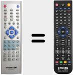 T&eacute;l&eacute;commande pour remplacer NDVD-RW 35X (JX-5011 B)