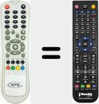 T&eacute;l&eacute;commande pour remplacer NPG005