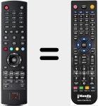 Télécommande pour remplacer TT-MICRO S 835 HD+