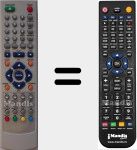 Télécommande pour remplacer XDIV575DVBT
