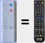 T&eacute;l&eacute;commande pour remplacer AM09-White (966538-01)