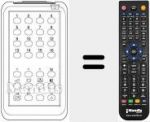 Télécommande pour remplacer TC 16