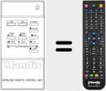 T&eacute;l&eacute;commande pour remplacer INFRARED T110 VPR