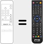 T&eacute;l&eacute;commande pour remplacer REMOTE T6