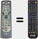 Télécommande pour remplacer RRMCGA502WJSA