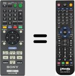 Télécommande pour remplacer RMT-B110A (148940211)