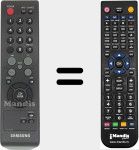 Télécommande pour remplacer TM85 (AA59-00397F)
