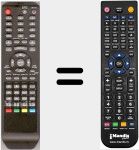 T&eacute;l&eacute;commande pour remplacer 2T360190062 (RCGU22WDVD3)