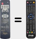 T&eacute;l&eacute;commande pour remplacer RC5300SR