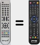 T&eacute;l&eacute;commande pour remplacer RC6121