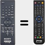 Télécommande pour remplacer RMT-D195 (148788411)