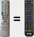 T&eacute;l&eacute;commande pour remplacer RC2240 (20216219)