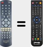 Télécommande pour remplacer RC4300DV (00MZK21AW0010)