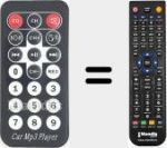 T&eacute;l&eacute;commande pour remplacer CarMP3Player (FMT300BT-R)