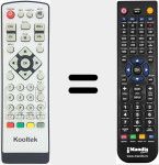 T&eacute;l&eacute;commande pour remplacer Kooltek002