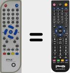 T&eacute;l&eacute;commande pour remplacer Style001