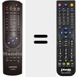 Télécommande pour remplacer TVCONTROL2 (720116020000)