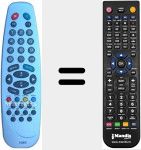 Télécommande pour remplacer RC1040