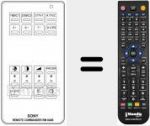 Télécommande pour remplacer RM 604 B (A1009009A)
