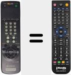 T&eacute;l&eacute;commande pour remplacer RMT-V 259 E (141801061)