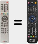 T&eacute;l&eacute;commande pour remplacer REMCON727