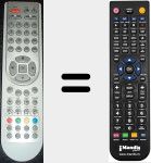 T&eacute;l&eacute;commande pour remplacer TTV1969TWINX