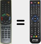 T&eacute;l&eacute;commande pour remplacer RC536K (014002370)