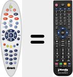 T&eacute;l&eacute;commande pour remplacer Ono002