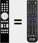 Télécommande pour remplacer Quadriga001