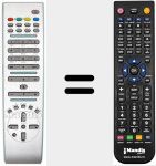 T&eacute;l&eacute;commande pour remplacer RC 1805 (20428726)